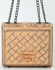 American Darling Small Crossbody Beautifully Hand Tooled  Genuine Leather women bag western handbag purse