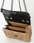 American Darling Small Crossbody Beautifully Hand Tooled  Genuine Leather women bag western handbag purse