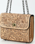 American Darling Small Crossbody Beautifully Hand Tooled  Genuine Leather women bag western handbag purse