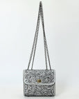 American Darling Small Crossbody Beautifully Hand Tooled  Genuine Leather women bag western handbag purse