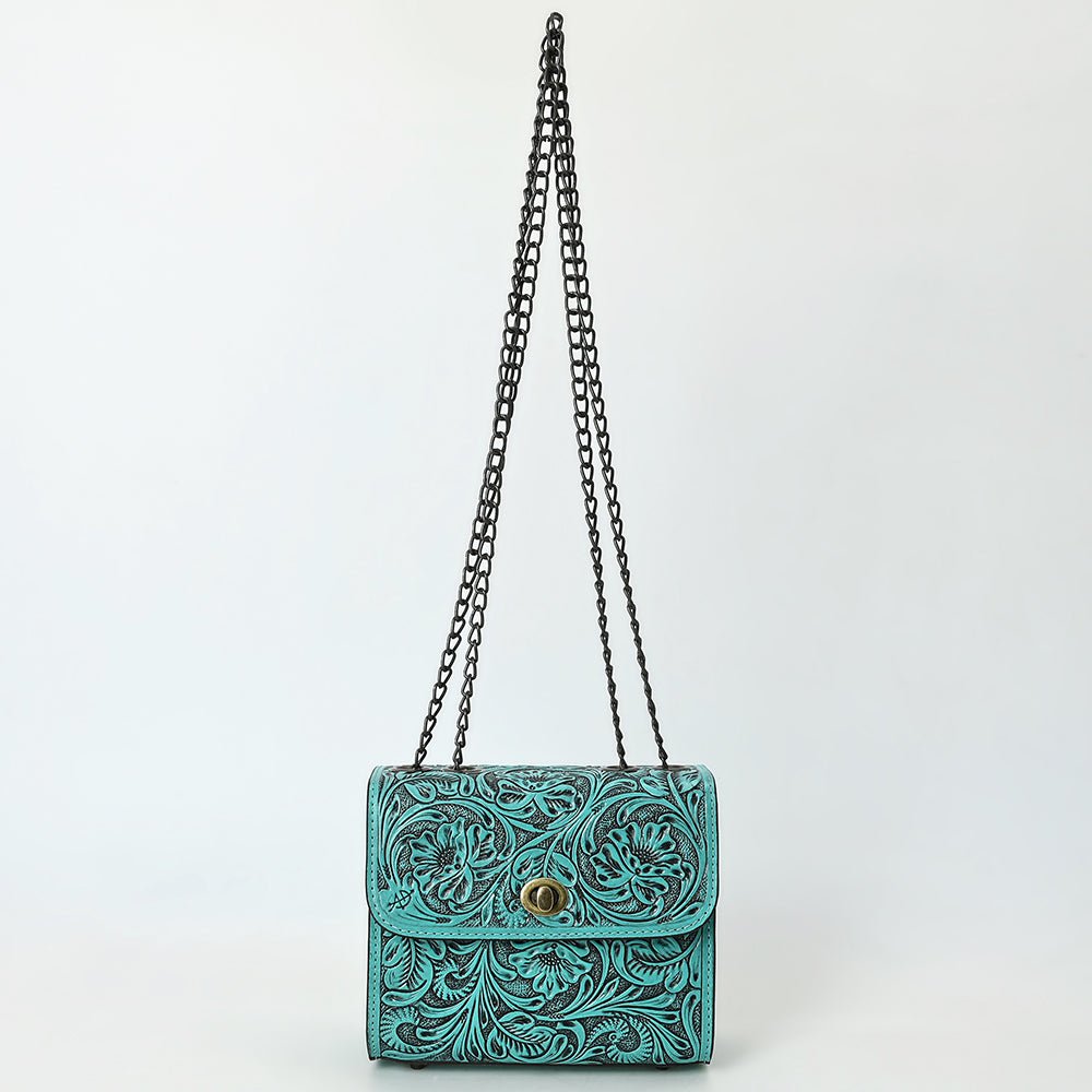 American Darling Small Crossbody Beautifully Hand Tooled  Genuine Leather women bag western handbag purse