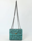 American Darling Small Crossbody Beautifully Hand Tooled  Genuine Leather women bag western handbag purse