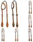 Hilason Western Horse Genuine Leather One Ear Headstall Bridle Engraved GS Concho Chestnut