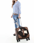 Hand Tooled Hair-On Genuine Leather women bag western handbag purse