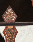 Hand Tooled Hair-On Genuine Leather women bag western handbag purse
