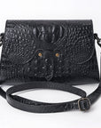 American Darling Crossbody Crocodile Embossed Genuine Leather Women Bag Western Handbag Purse