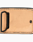 AMERICAN DARLING Floral Hand Carved Painted Belt Buckle Genuine Leather Covered Stylish Buckle