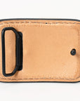 AMERICAN DARLING Floral Hand Carved Painted Belt Buckle Genuine Leather Covered Stylish Buckle