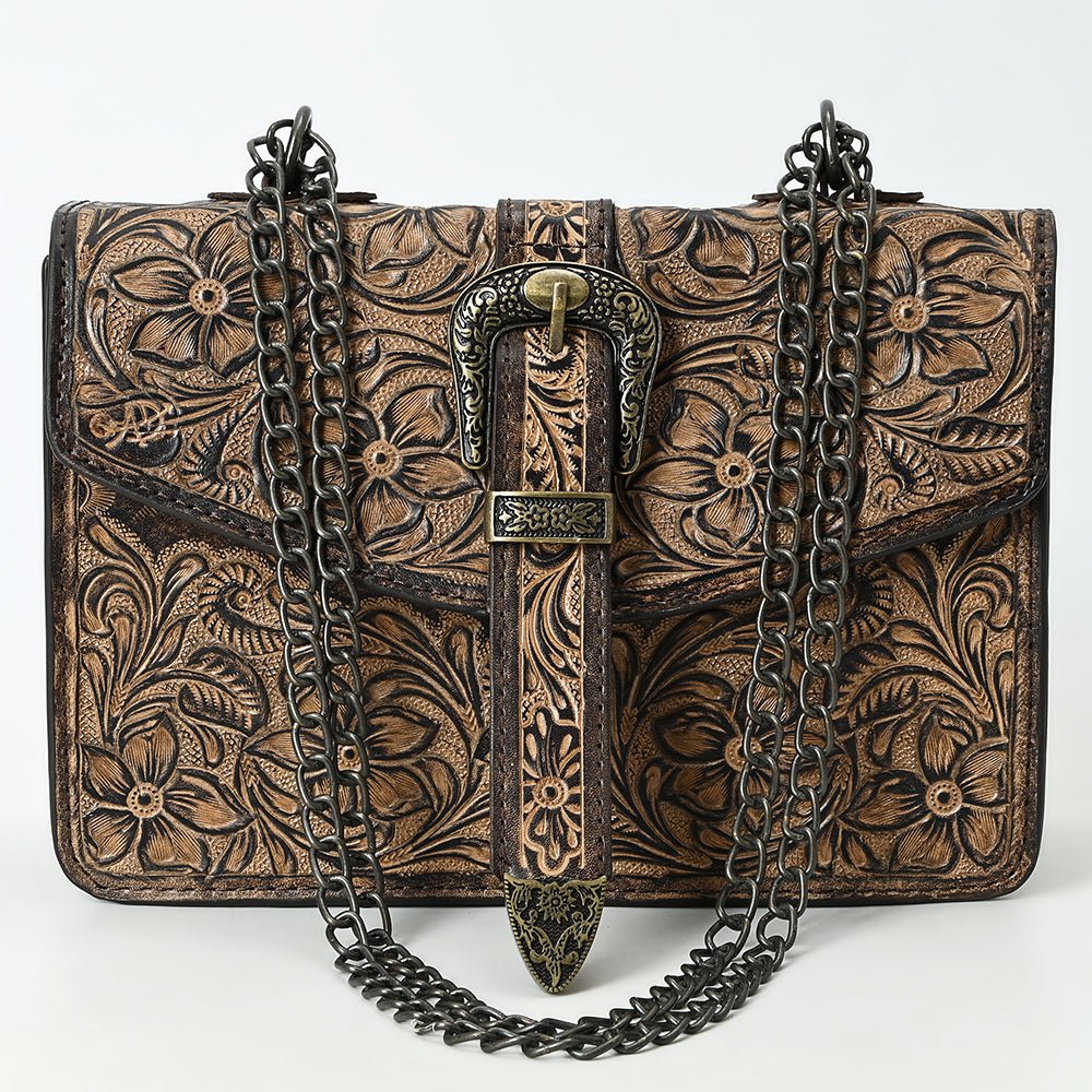 American Darling Small Crossbody Beautifully Hand Tooled  Genuine Leather women bag western handbag purse