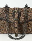 American Darling Small Crossbody Beautifully Hand Tooled  Genuine Leather women bag western handbag purse