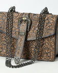 American Darling Small Crossbody Beautifully Hand Tooled  Genuine Leather women bag western handbag purse