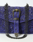 American Darling Small Crossbody Beautifully Hand Tooled  Genuine Leather women bag western handbag purse
