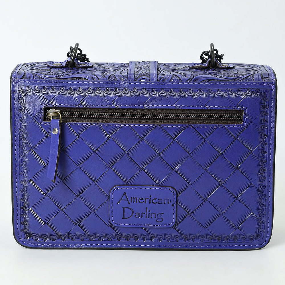 American Darling Small Crossbody Beautifully Hand Tooled  Genuine Leather women bag western handbag purse