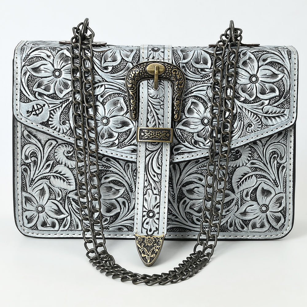 American Darling Small Crossbody Beautifully Hand Tooled  Genuine Leather women bag western handbag purse