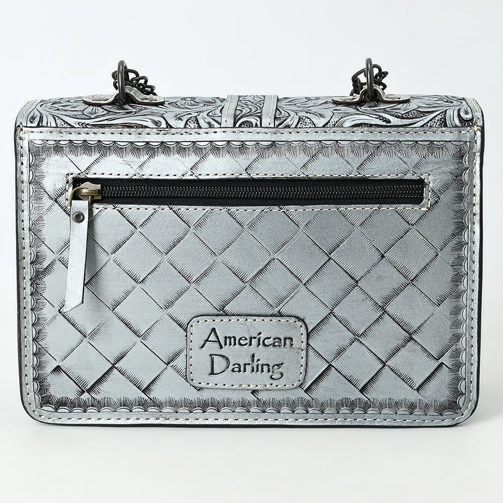 American Darling Small Crossbody Beautifully Hand Tooled  Genuine Leather women bag western handbag purse