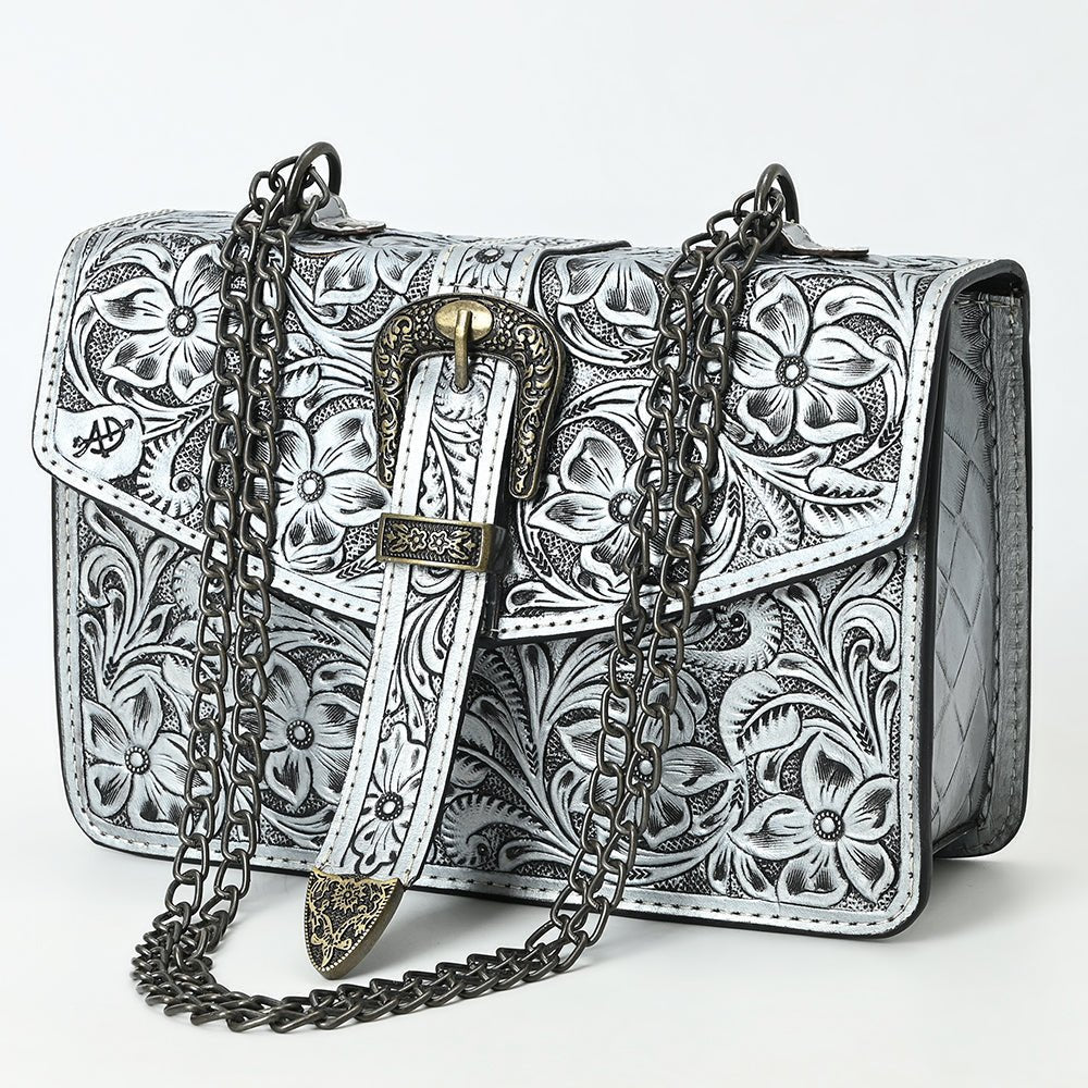American Darling Small Crossbody Beautifully Hand Tooled  Genuine Leather women bag western handbag purse