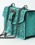 American Darling Small Crossbody Beautifully Hand Tooled  Genuine Leather women bag western handbag purse