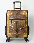American Darling Travel Case Beautifully Hand Tooled  Hair-On Genuine Leather women bag western handbag purse