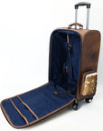 American Darling Travel Case Beautifully Hand Tooled  Hair-On Genuine Leather women bag western handbag purse