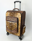 American Darling Travel Case Beautifully Hand Tooled  Hair-On Genuine Leather women bag western handbag purse