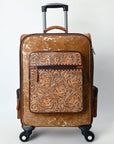 American Darling Travel Case Beautifully Hand Tooled  Hair-On Genuine Leather women bag western handbag purse
