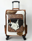 American Darling Travel Case Beautifully Hand Tooled  Hair-On Genuine Leather women bag western handbag purse