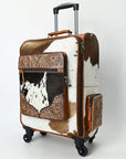 American Darling Travel Case Beautifully Hand Tooled  Hair-On Genuine Leather women bag western handbag purse