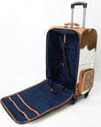 American Darling Travel Case Beautifully Hand Tooled  Hair-On Genuine Leather women bag western handbag purse