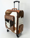 American Darling Travel Case Beautifully Hand Tooled  Hair-On Genuine Leather women bag western handbag purse