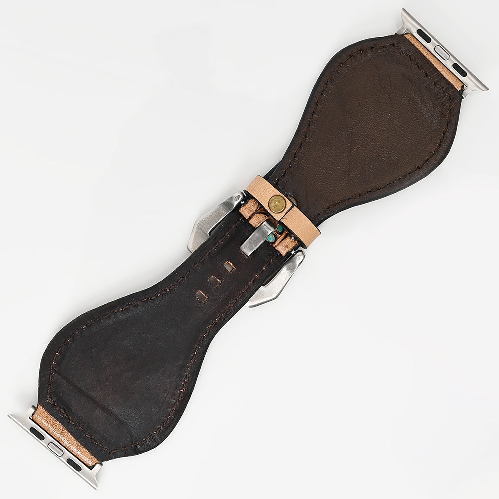 American Darling Beautifully Hand Tooled Genuine American Leather I watch Strap Men and Women Unisex