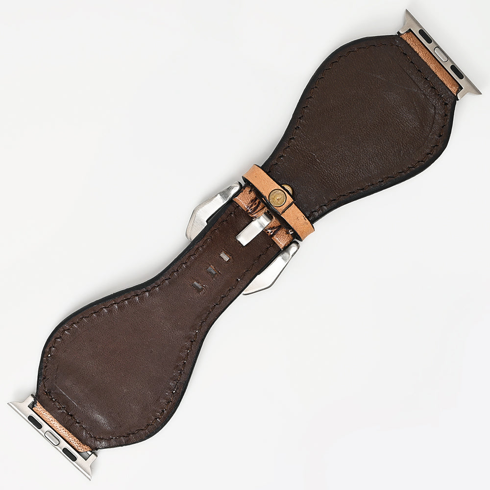 American Darling Beautifully Hand Tooled Genuine American Leather I watch Strap Men and Women Unisex
