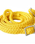 Hilason Braided Cotton Flat Roping Reins with Conway Buckles