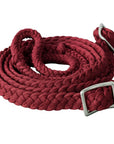 Hilason Braided Cotton Flat Roping Reins with Conway Buckles