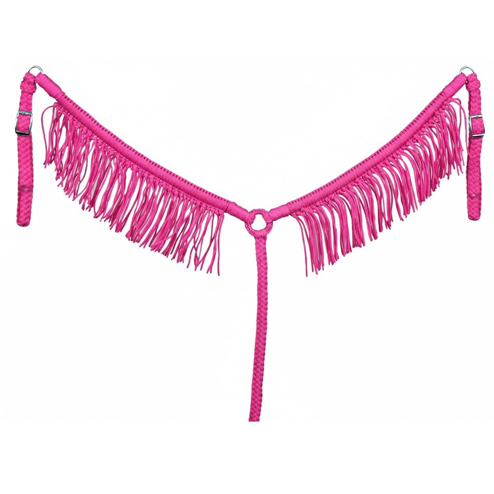 Hilason Horse Breast Collar – Flat Braided Paracord with Fringes