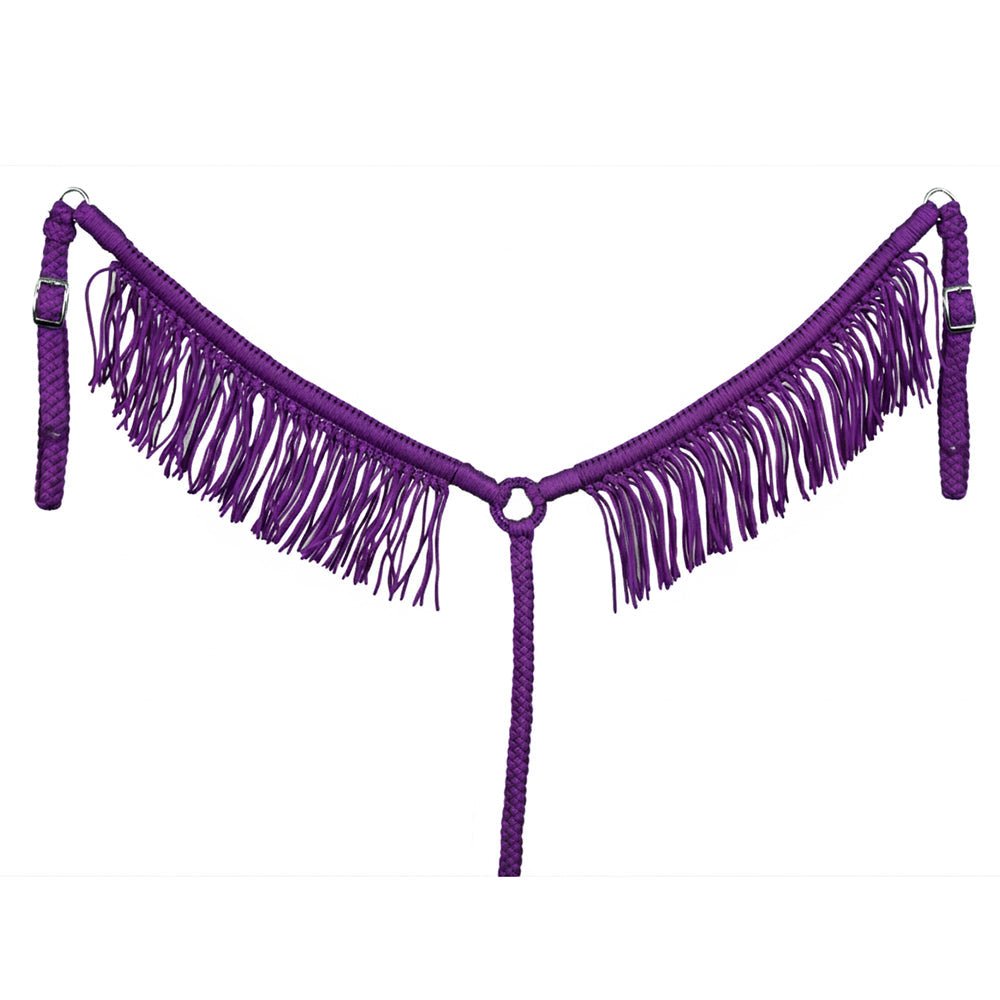 Hilason Horse Breast Collar – Flat Braided Paracord with Fringes