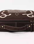 American Darling Suede Genuine Leather Jewelry Case Bag