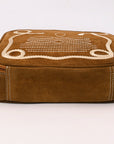 American Darling Suede Genuine Leather Jewelry Case Bag