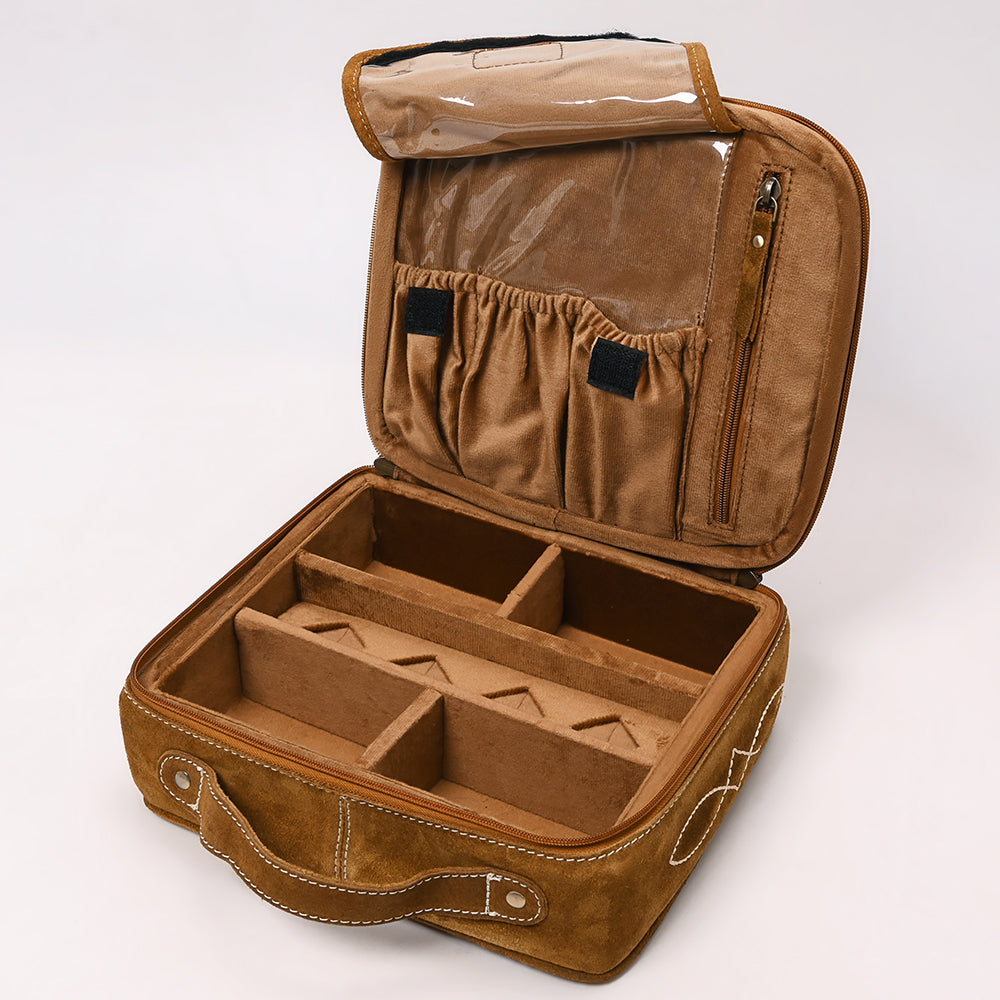 American Darling Suede Genuine Leather Jewelry Case Bag