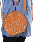 American Darling Canteen Genuine Leather women bag western handbag purse