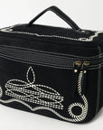 ADBGA683 Jewelry Case Genuine Western Suede Leather women bag
