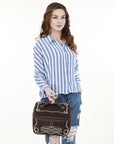 American Darling Jewelry Case Genuine Western Suede Leather Women's Bag | Organizer for Women Travel