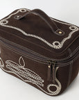 ADBGA683 Jewelry Case Genuine Western Suede Leather women bag