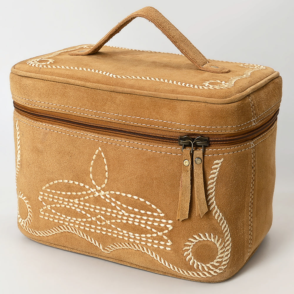 American Darling Jewelry Case Genuine Western Suede Leather Women's Bag | Organizer for Women Travel