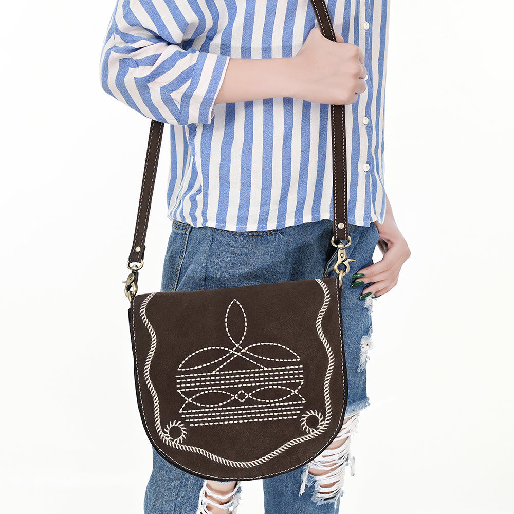 ADBGA684B Genuine Western Suede Leather women bag