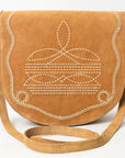 American Darling Cross Body Suede Genuine Western Leather Women Bag Handbag Purse |