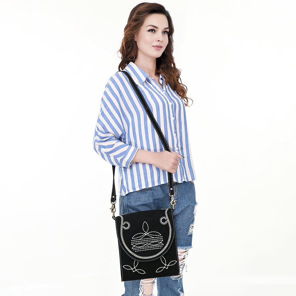 ADBGA685A Genuine Western Suede Leather women bag