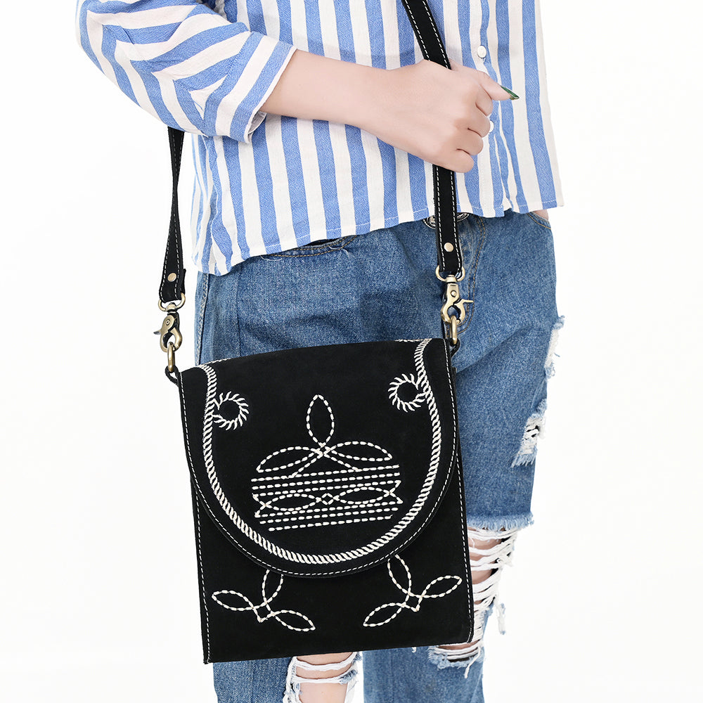 ADBGA685A Genuine Western Suede Leather women bag