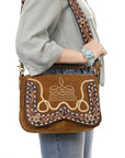 American Darling Hand Tooled Genuine Leather Crossbody Bag