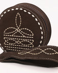 American Darling Suede Bag Genuine Leather Canteen Bag