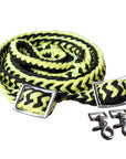 1" X 8Ft Hilason Braided Poly Barrel Horse Racing Reins Flat Grip Knots W/ Snaps